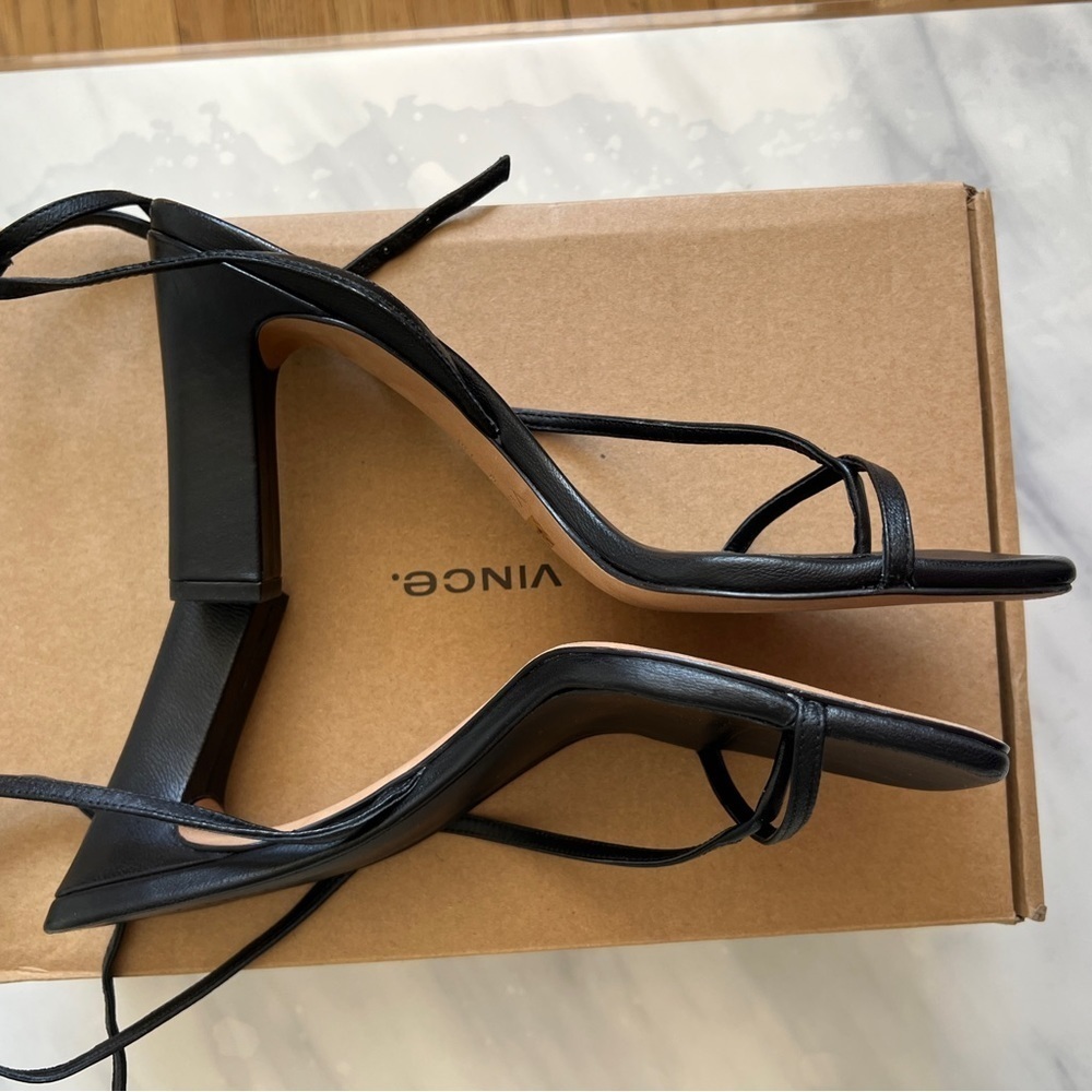 VINCE Leather Heel Sandals in US 8 - Picture 6 of 9